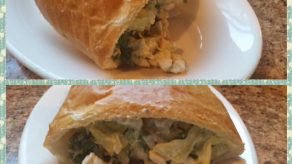 Stuffed Chicken Caesar Salad Sandwiches Recipe Food Com
